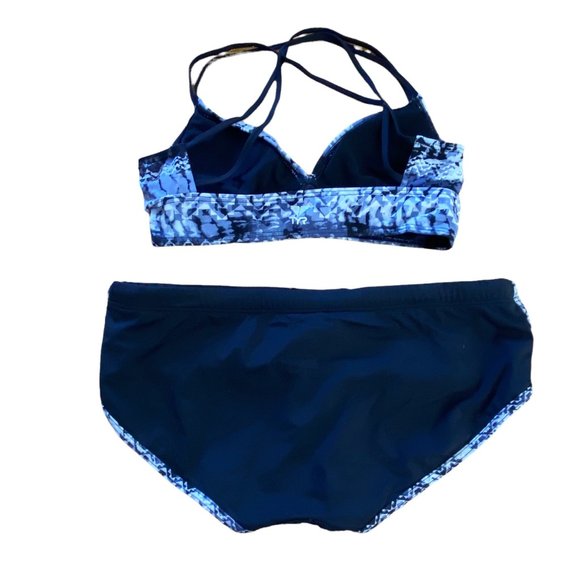 TYR Sporty Athletic Bikini Set Bralette Top M Bottom L Black - Picture 10 of 16